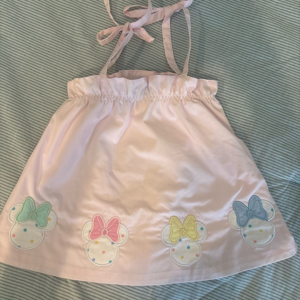 TBBC Pastel Pink Toe Top with Custom Disney Appliqués